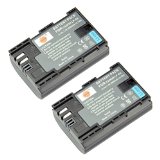 DSTE 2x LP-E6 Replacement Li-ion Battery for Canon EOS 5D Mark II III 5DS 5DS R 6D 7D 60D 60Da 70D 7D mark II III Camera as LP-E6N