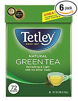 Tetley Green Tea, 72 Tea Bags (Pack of 6)