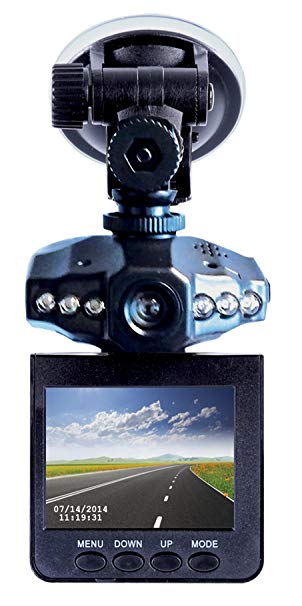 DashCam Pro - As Seen on TV Dash Cam 360°, Motion Detection, 2.5” LCD, 720P HD, Dashboard Camera Video Recorder, Loop Recording, Night-Mode