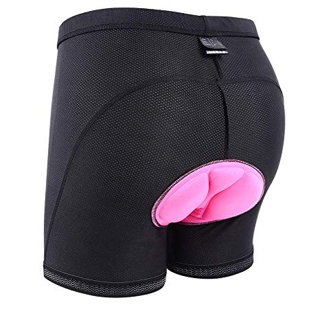 Sportneer Cycle Shorts, Women's 3D Padded Bicycle Cycling Underwear Shorts w/Anti-Slip Design, Breathable & Adsorbent,M - XXXL