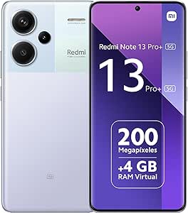 Xiaomi Redmi Note 13 Pro  5G - Smartphone de 8 256 GB, Pantalla de 6,67" AMOLED 1.5K 120Hz, MediaTek Dimensity 7200 Ultra, Triple cámara de hasta 200MP, Hypercharge 120W, Morado (Versión ES)