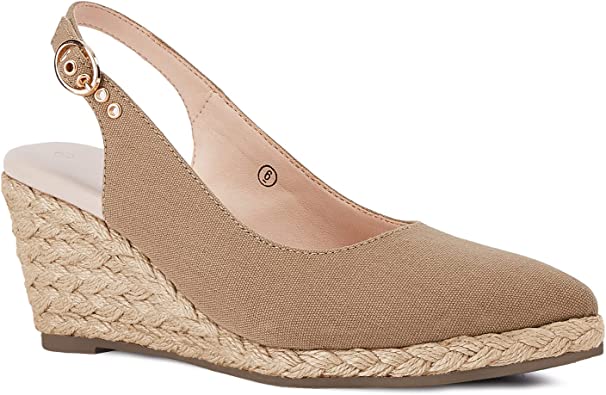 Juliet Holy Womens Wedge Sandals Espadrilles Closed Toe Slingback Buckle Strap Comfortable Casual Summer Platforms