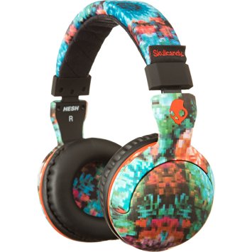 Skullcandy Hesh 2.0 Headphones with Mic 8 Bit Granny Floral/Black/Red, One Size
