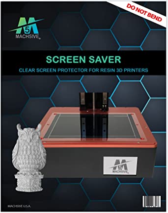 Mach5ive Screen Saver- Clear Screen Protector for Resin 3D Printers - Universal Protection from Resin Spill, Internal, LCD Screen - Resin Resistant - Portable Protection - 2 Pack (Clear, Photon Mono X)