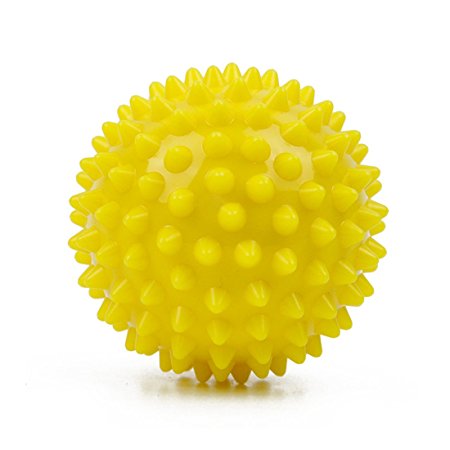 Spiky Massage Ball - BY POWER GUIDANCE - Super Hard - 3.5 inch - Great For Planter Fasciitis, Trigger Point Therapy & Deep Tissue Massage