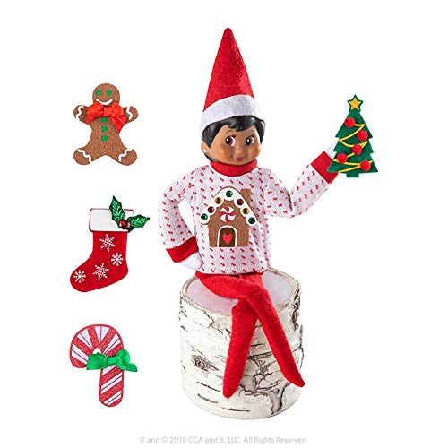 The Elf on the Shelf Boy Sweater Set - One Sweater with 5 Attachable Decals - Dress Your Elf 5 Different Ways