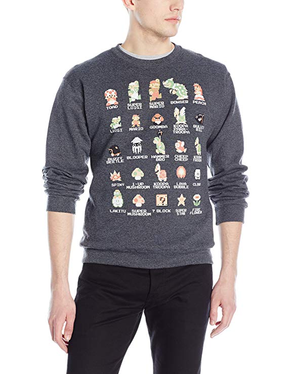 Nintendo Men's Pixel Cast Sweatshirt