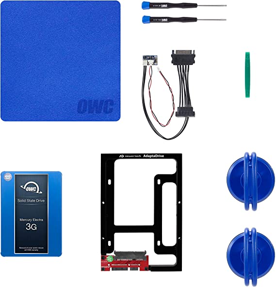 OWC 120GB 3G SSD and HDD DIY Complete Bundle Upgrade Kit for Late 2009-2010 iMacs, (OWCKITIM09HE120)