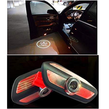 Cszlove LED Projection Logo Ghost Shadow Car Door Welcome Light DIY Step Light Symbol Sign Badge for Mercedes Benz 2014-2016 S Class - 1 Pair