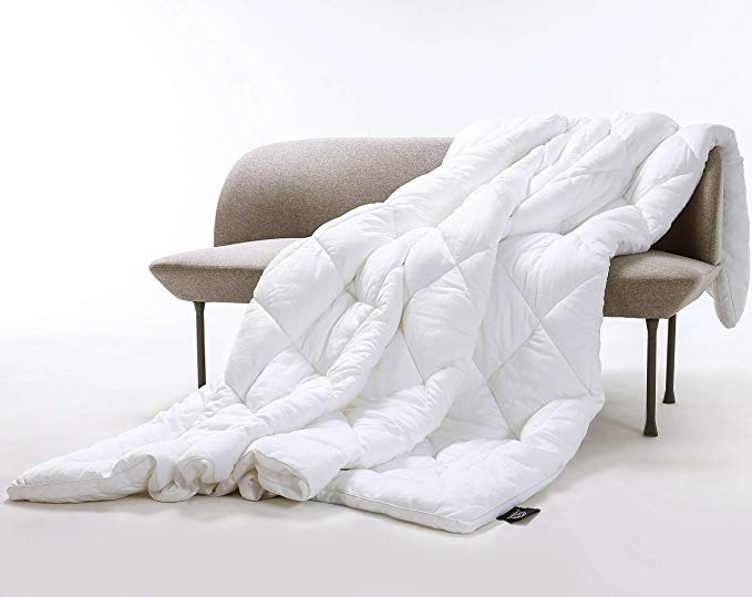 SNUZZZZ Queen Comforter - 100% Eucalyptus Fabric - Hypoallergenic Bedding - Alternative Down Comforter (Queen, White)
