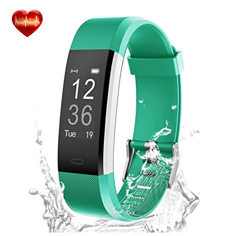 Fitness Tracker, LYOU X5 Plus HR Fitness Watch: Heart Rate Monitor Activity Tracker, Waterproof Bluetooth Wireless Smart Bracelet Pedometer for Android and IOS Phones