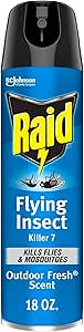 Raid Flying Insect Killer Aerosol, Kills Flies, Mosquitoes, Gnats, Moths, Wasps, Outdoor Fresh Scent, 18 oz