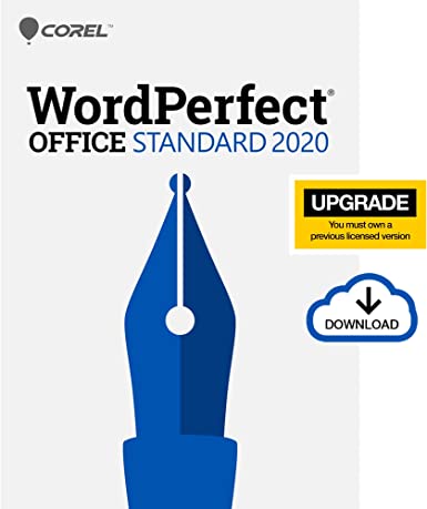 Corel WordPerfect Office 2020 Standard Upgrade | Word Processor, Spreadsheets, Presentations | Newsletters, Labels, Envelopes, Reports, Fillable PDF Forms, eBooks [PC Download] [Old Version]