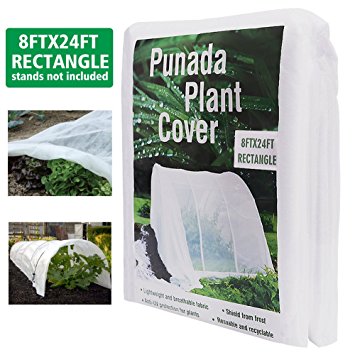 Premium Plant Covers Freeze Protection 8Ft x 24Ft Reusable Plant Covers for the Winter Frost Freeze Protection Covers Anti-UV for Snow Animal 19.2 OZ