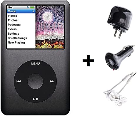 Apple iPod Classic 160 GB Black (7th Generation) Newest Model - REFURBISHED   3 Piece Accessory kit