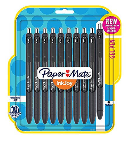 Paper Mate InkJoy Gel Pens, Medium Point, Black, 10-Count