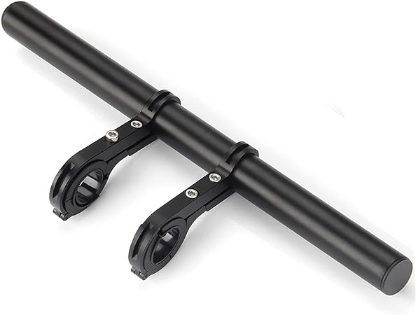 Bike Bicycle Double Handlebar Extender Extension,11.8"(30 cm) Aluminum alloy Super Long Bracket Accessories，For Bike Mounts,Extender Bars, Headlights,Light Lamp,Phone Mount,Fit 31.8mm/25.4mm caliber