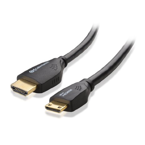 Cable Matters High Speed Mini-HDMI Type C to HDMI Type A Cable 3D and 4K Resolution Ready with Ethernet - 15 Feet