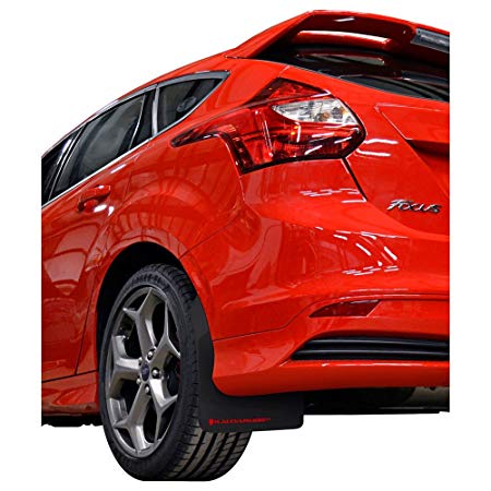 Rally Armor MF27-UR-BLK/RD Black, Red Mud Flap with Logo (13-18 Ford FocusST)