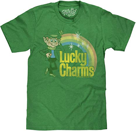 Tee Luv Lucky Charms Shirt - Vintage Lucky The Leprechaun Logo T-Shirt
