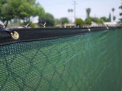 Commercial Grade 6' x 50' Fence Wind Privacy Screen Mesh Brass Grommets 6x50