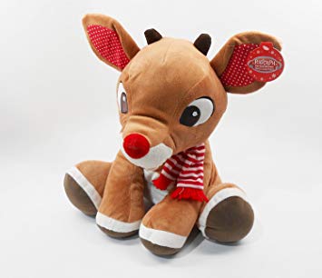 Rudolph, The Red-Nosed Reindeer, LARGE 14 inch (35.56 cm) Plush Toy by Kids Preferred