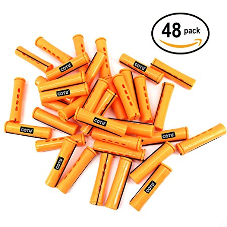 48 pc of COTU (R) Hair Perm Rods Jumbo Size - Tangerine Color