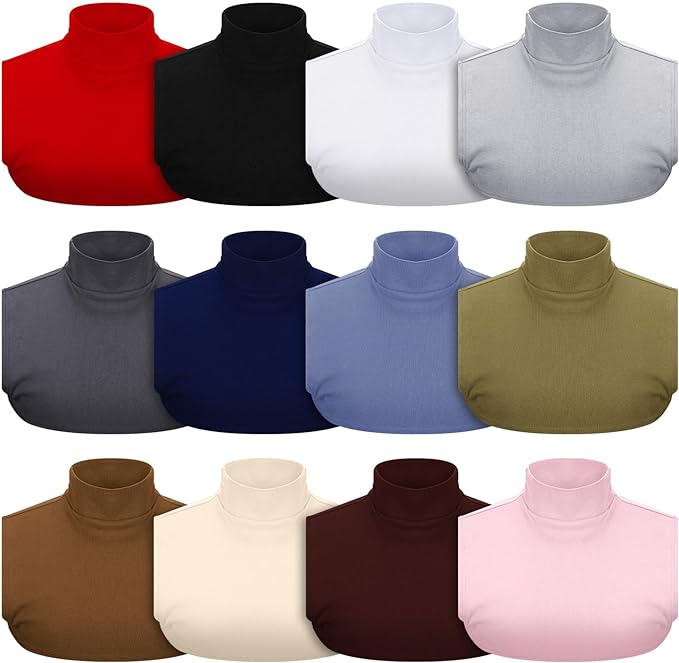 Fake Turtleneck Dickey Collar Half Top Mock Blouse Neck Warm Faux Detachable Collar for Women