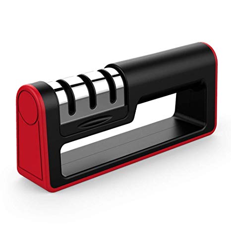 Kitchen Knife Sharpener - 3-Stage Knife Sharpening Tool Helps Repair, Restore and Polish Blades