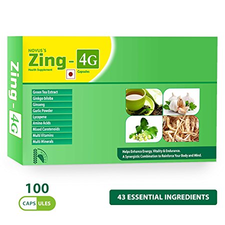 Novus'S Zing-4G Zing-4G Capsules (100 Capsules) Daily Health Supplement