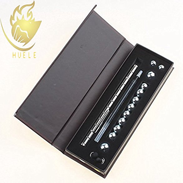 HUELE Magnetic Modular touch pen with 12 steel balls Silver