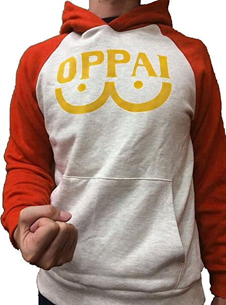 CosplaySky One Punch Man Hoodie Saitama Oppai Sweatshirt Costume Hooded Jacket