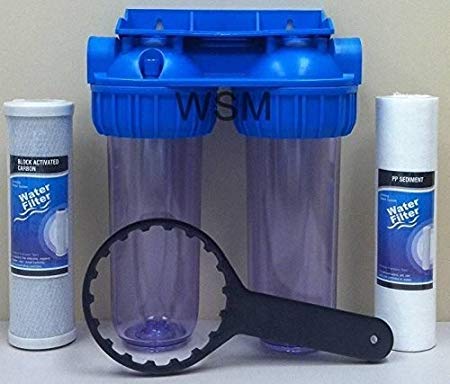BLUONICS Dual Whole House Water Filter Purifier &gt; Carbon Block and Sediment Filters Included