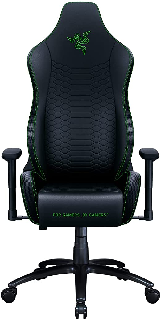 Razer Iskur X Ergonomic Gaming Chair: Ergonomically Designed for Hardcore Gaming - Multi-Layered Synthetic Leather - High Density Foam Cushions - 2D Armrests - Steel-Reinforced Body