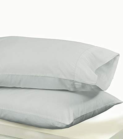 Tribeca Living 500 Thread Count Egyptian Cotton Percale Deep Pocket Sheet Set, King, White