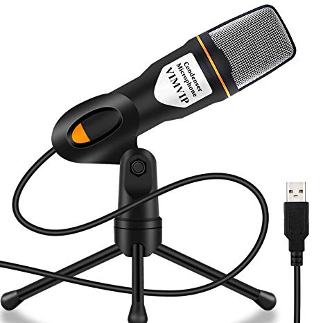 VIMVIP PC Microphone, USB Computer Microphone with Stand for iMac PC Laptop Desktop Windows Computer to Recording, Gaming, Chatting, Skype, MSN