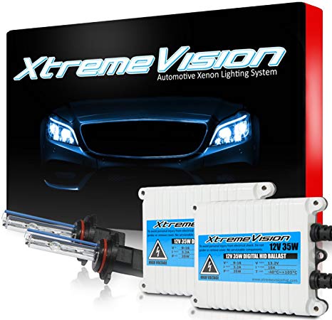 Xtremevision 35W AC Xenon HID Lights with Premium Slim AC Ballast - 9006 5000K - 5K Bright White - 2 Year Warranty