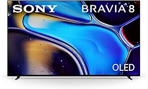 Sony 65 Inch OLED 4K Ultra HD TV BRAVIA 8 Smart Google TV with Dolby Vision HDR and Exclusive Features for Playstation 5 (K-65XR80), 2024 Model