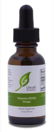 Vitamin D3 with K2 Liquid Drops for Best Absorption -- Ultra6