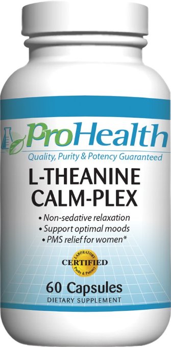 L-Theanine Calm-Plex with GABA and 5-HTP (Suntheanine®) (100 mg, 60 medium capsules)