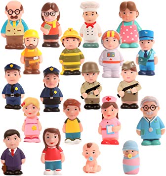 Beverly Hills Doll Collection Sweet Lil Folks Set of 20 Community and Family Dollhouse Figures Soft Vinyl Play People for All Ages