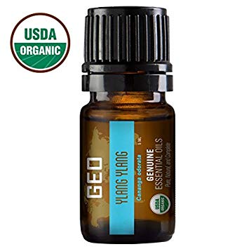 YLANG YLANG Organic Essential Oil | Enhances Energy, Mind, and Mood | 5 ml. USDA Organic | Certified by CCOF | Sold by GEO Essential Oils