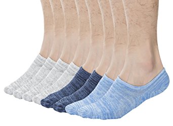 Men's No Show Socks Casual Low Cut Athletic Cotton Socks with Anti-slip Silica Gel Fit All Seasons for Sports 4/6 Pairs Pack