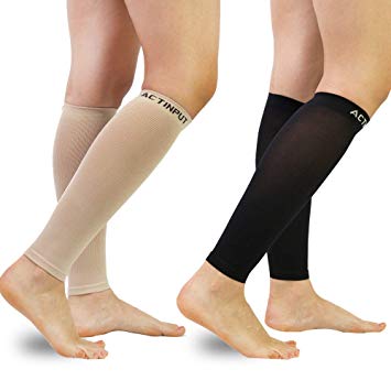 Compression Calf Sleeves (20-30mmHg) for Men & Women - Leg Compression Socks for Shin Splint,Running,Medical, Travel, Nursing