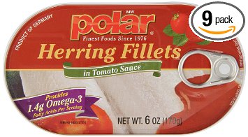 MW Polar Herring, Tomato Sauce, 6-Ounce (Pack of 9)