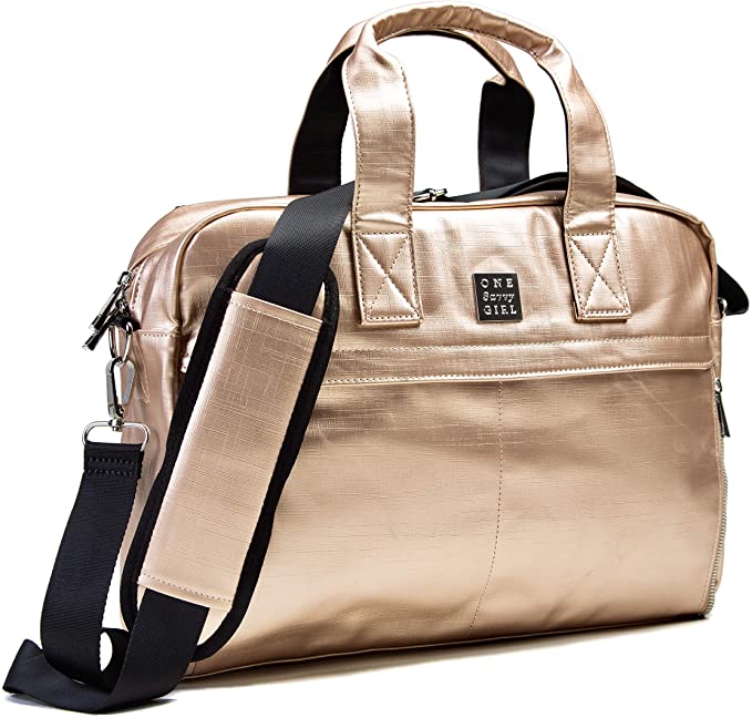 Laptop Backpack for Women - Stylish and Fashionable Rose Gold Computer and Messenger Bag Perfect for Work, Travel & Adventure