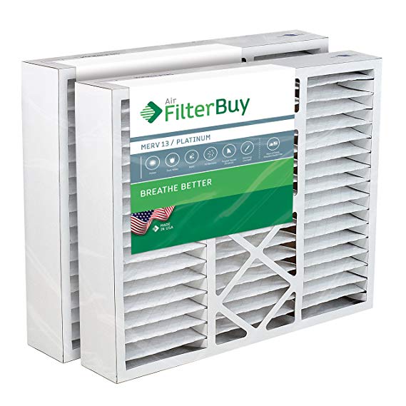 FilterBuy 17.5x21x5 Rheem Ruud PD540010, PD540016 Compatible Pleated AC Furnace Air Filters (MERV 13, AFB Platinum). Fits air cleaner models RXHF-E17AM10 RXHF-E17AM13. 2 Pack.