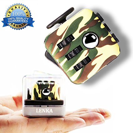 Fidget Cube Camo - Military Camouflage - Effective Sensory Toys Anti-Stress & Anti-anxiety for Kids& Adults - Comes with Case   Prime Fast Shipping