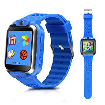 Smart Watches for Kids Digital Game Watches Toys Boys Girls Age 3-12 Learning Toys Smartwatches Touchscreen Puzzle Games Video Recording Camera Watches for Kids Birthday Gifts(Blue)