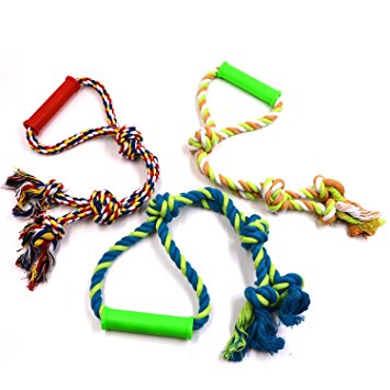 Tough Dog Rope Chew Toys - EXPAWLORER Best Indestructible Durable Interactive Dog Toy for Puppy Teething Small to Large Pet Outdoor Playing Heavy Duty